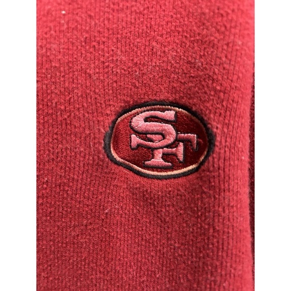 The Edge San Francisco 49ers Thermal Sweatshirt Top Size XL NFL Buttons Red/Gold - Picture 4 of 6